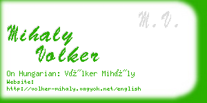 mihaly volker business card